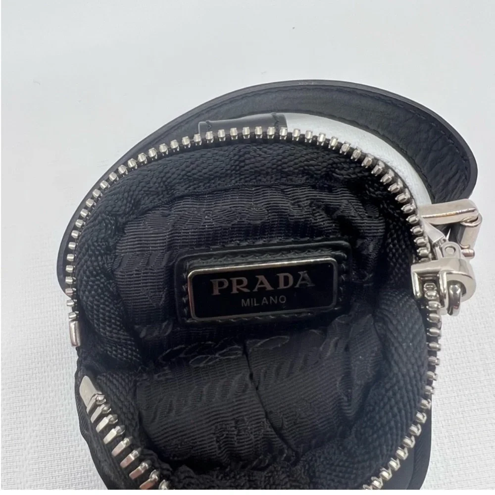 Authentic Prada Black Tessuto Mini Ankle Pouch / Bag